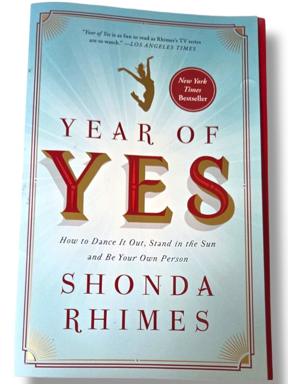 Shonda Rhimes Year of Yes Motivational Memoir Self Help Paperback Book